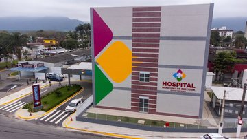 Imagem aérea do Hospital Municipal de Bertioga