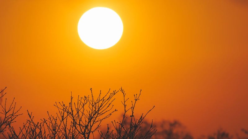 Imagem do nascer do sol em uma praia