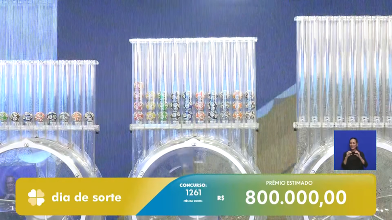 Transmissão do sorteio da Dia de Sorte