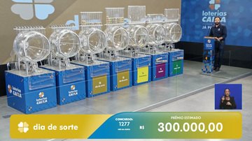 Transmissão do sorteio da Dia de Sorte