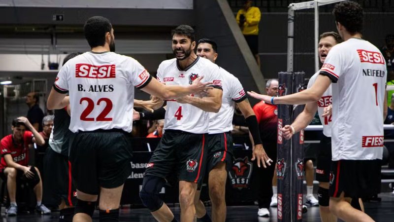 Equipe de vôlei masculino do Sesi Bauru