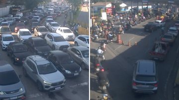 Fila de espera na balsa Santos-Guarujá