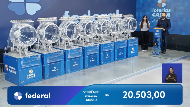 Transmissão do sorteio da Loteria Federal