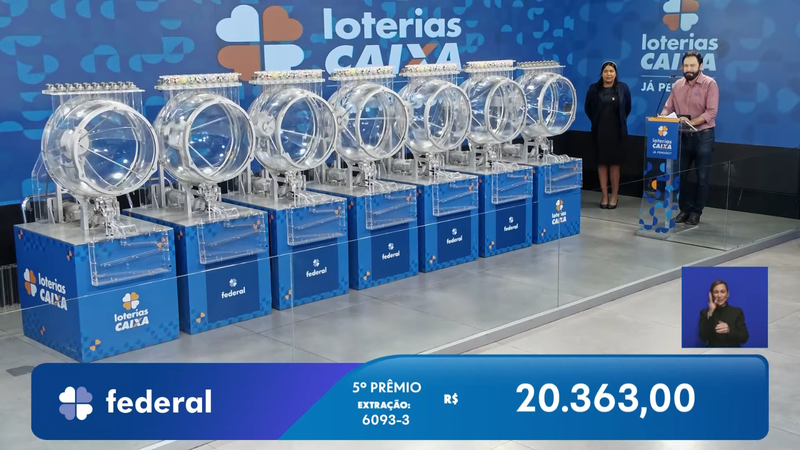 Transmissão do sorteio da Loteria Federal
