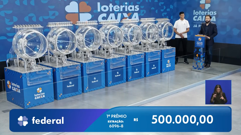 Transmissão do sorteio da Loteria Federal