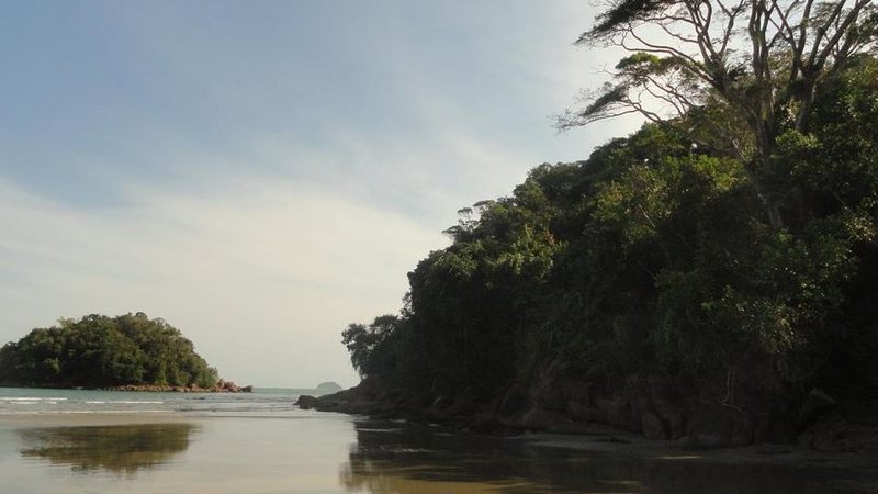 Foto da praia de Ubatumirim, em Ubatuba