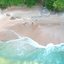 Foto aérea da praia do Cheira Limão, em Guarujá