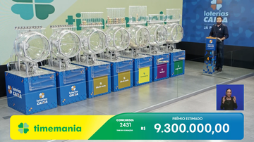 Transmissão do sorteio da Timemania
