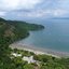 Imagem aerea da praia da Enseada, no bairro Indaiá, em Bertioga