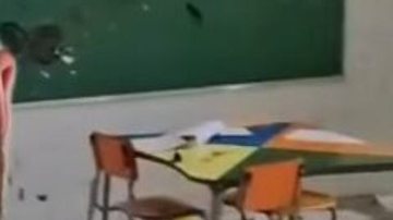 imagem de uma das salas depredadas