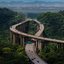 imagem aérea da rodovia