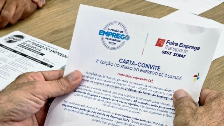 Com mais de 300 vagas cadastradas, Guarujá confirma 2º Feirão do Emprego em parceria com o Sest Senat
