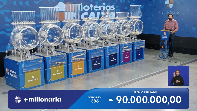 Transmissão do sorteio da +Milionária