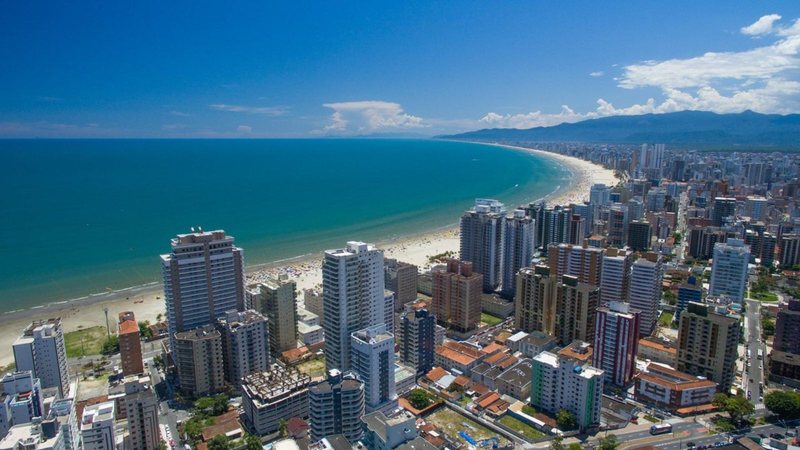 Praia da Guilhermina, em Praia Grande/SP