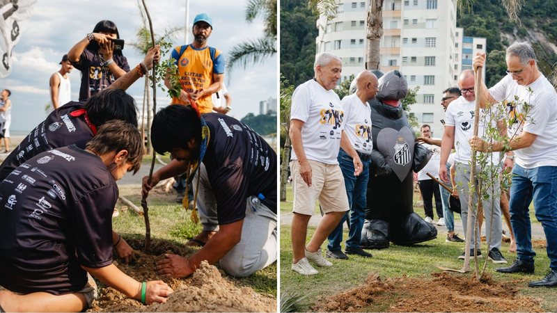 Santos reúne ídolos e autoridades em São Vicente para ação do Instituto Leão do Mar