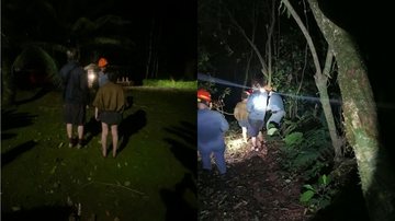 Imagem mostra agentes do 11ºGB em ação de resgate de dois turistas perdidos na mata
