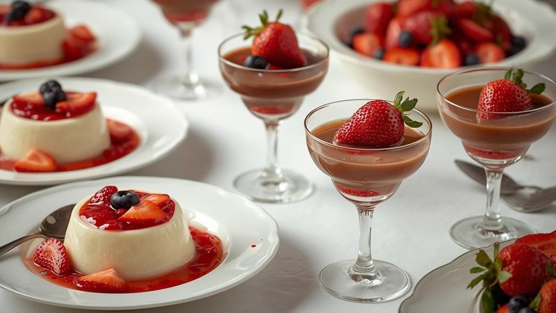 Doces com morango