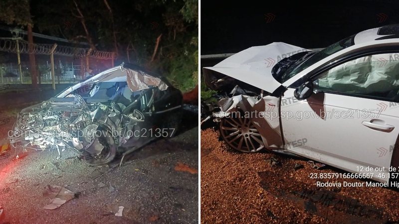 Imagem de carros destruídos