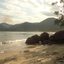 Imagem mostra a Praia da Barra, localizada na região sul de Ubatuba, no litoral norte de São Paulo