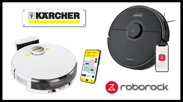 Robô Aspirador Kärcher e Roborock - Divulgação