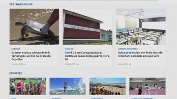 Visual renovado. Novo site do Sistema Costa Norte. Foto novo site - JCN