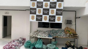 Quarteto é preso com mais de 450 kg de drogas na zona sul - Divulgação/Polícia Civil