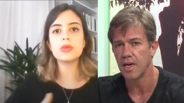 Deputada Tabata Amaral (esquerda) e André Guerato (direita) - Reprodução/TV Cultura Litoral