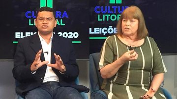 Candidatos a prefeito Professor Maurício e Raquel Chini são entrevistados do Opinião 2.0 - TV Cultura Litoral