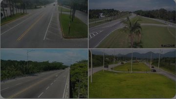 Trechos da Rodovia Rio-Santos. Trânsito flui bem. - Imagens: DER