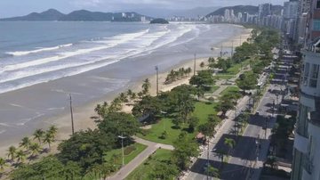 Vista aérea da orla de Santos - Imagem:  Alexsander Ferraz / A Tribuna
