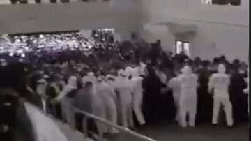 Imagem Pandemia: caos em aeroporto da China