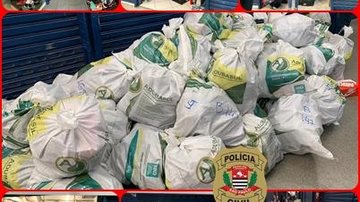 Polícia Civil realiza operação contra a pirataria e apreende 13 toneladas de objetos em SBC - Reprodução/Policia Civil