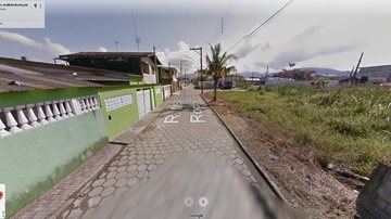 Rua de Mongaguá onde crime ocorreu - Foto: Reprodução / Google Maps