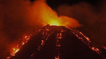 Vulcão etna em erupção - Reprodução/Internet