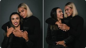 Marta e Toni Morrison, companheiras de time desde 2018, anunciaram noivado com fotos de ensaio publicadas nas redes sociais - Foto: Reprodução / @Martavsilva