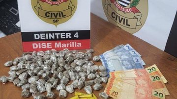 Dise de Marília apreende adolescente com drogas - Reprodução/Policia Civil