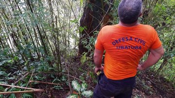 Defesa Civil em vistoria de área afetada - Divulgação/Prefeitura de Ubatuba