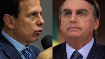 Joao Doria, à esquerda, e Bolsonaro travam uma disputa política pela primazia do imunizante - Fotos: Reprodução / Reprodução