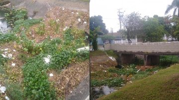 Canal tem sido usado como lixo em Praia Grande Canal Av. do Trabalhador em Praia Grande - Foto: Reprodução / PG Infomídia