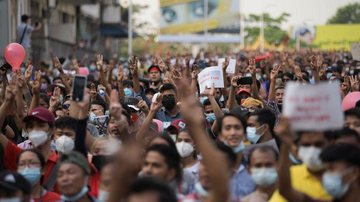 Protestos se espalham por Myanmar contra golpe de Estado - © Reuters/Direitos Reservados