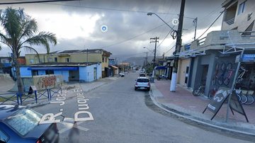Entrada da avenida Joaquim Osório Duque Estrada, na região do Trevo, em Praia Grande Arma de instrutor de tiro é furtada durante acidente de carro em Praia Grande - Reprodução/Google Street View