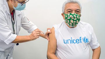 Maurício de Sousa é vacinado em São Paulo - Divulgação