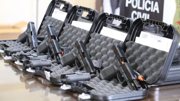 Polícia Civil recebe mais de 4 mil pistolas semiautomáticas - Divulgação/Polícia Civil