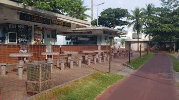 Calçadão interditado na manhã de hoje em Santos Calçadão interditado em Santos - Imagem: Reprodução Diário do Litoral