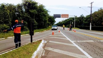 Barreira sanitária para testar turistas foi retomada em São Sebastião neste domingo (28) - Foto: Divulgação/ Prefeitura de São Sebastião