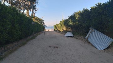 Vândalos destroem bloqueios em praias de São Sebastião - Divulgação/PMSS