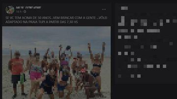 Convite gerou controvérsia nas redes sociais regionais de Praia Grande Idosos Afrontosos Praia Grande - Foto: Reprodução / Tudo de Bom Praia Grande Fotografias
