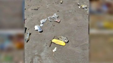 Praia paradisíaca lixosa de Itanhaém Praia Lixosa de Itanhaém - Foto: Reprodução / Redes Sociais