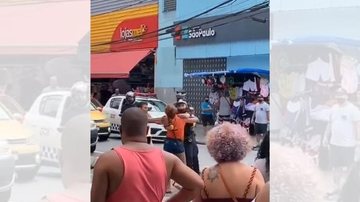 Moradora de rua entra em luta corporal com GCM em São Vicente - Reprodução