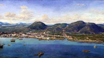 Panorama de Santos - 1822 - Benedito Calixto